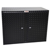 Extreme Max 5001.6447 Diamond Plated Aluminum Wall Cabinet for Garage, Shop, Enclosed Trailer - 32" W x 24" H x 16" D, Black